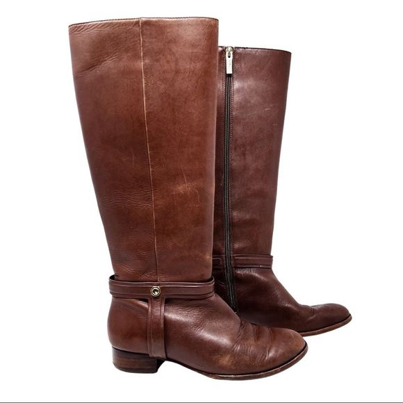 Louise Et Cie · Tall Brown Leather Riding Boots · Sz 7.5 - Picture 2 of 10